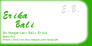 erika bali business card